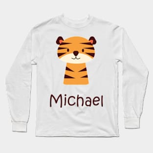 Michael sticker Long Sleeve T-Shirt